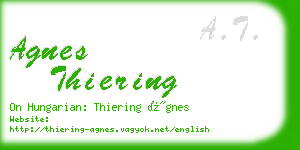 agnes thiering business card